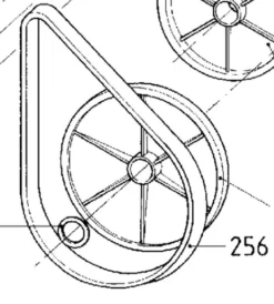 METABO - Courroie Plate Rep. 256 Pour HC 260 C 2,20 WNB